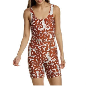 NEW WeWoreWhat Women's Size Large Red Grecian Bodysuit